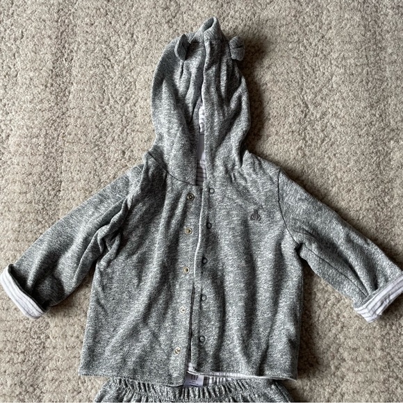 Gap Baby Marled Hoodie Outfit Set 6-12 Months - Picture 2 of 5